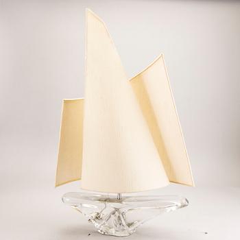 A signed daum 1960s glass table lamp.