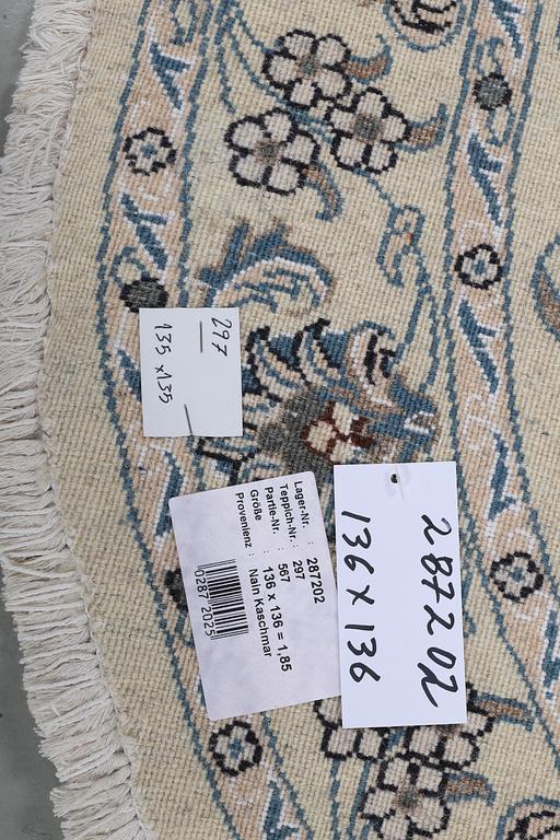 A rug, Nain, part silk, ca 316 x 136 cm.