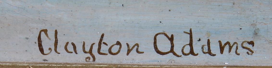JOHN CLAYTON ADAMS, troligen, olja på pannå. Bär sign. Omkring 1900.