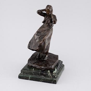 RUTH MILLES, a bronze sculpture, signed.