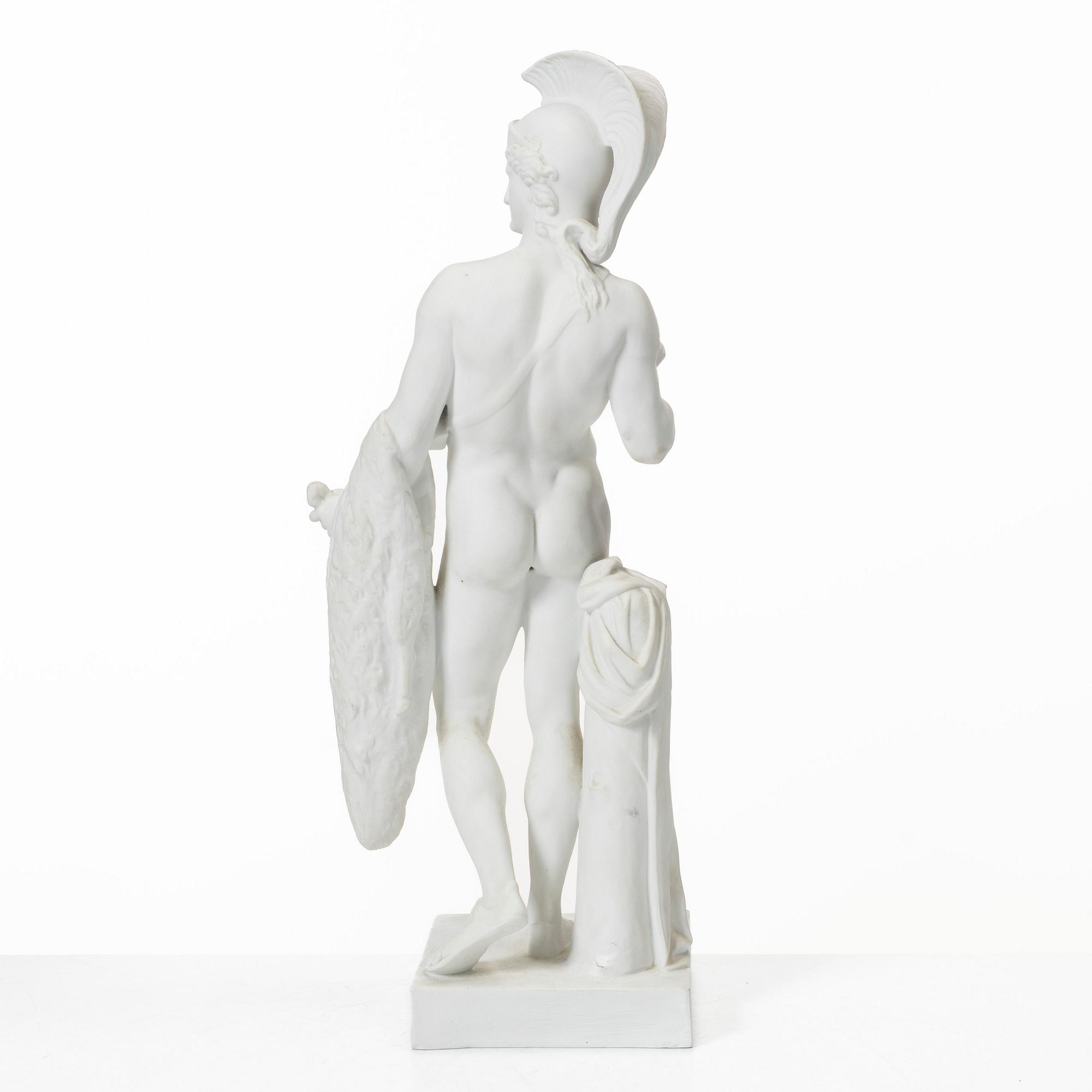 Bertel Thorvaldsen, after, a bisquit porcelain figurin, 'Jason and the golden fleece'.