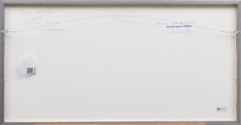 CARITA BERG, sekatekniikka, signeerattu ja päivätty -06, myös a tergo.