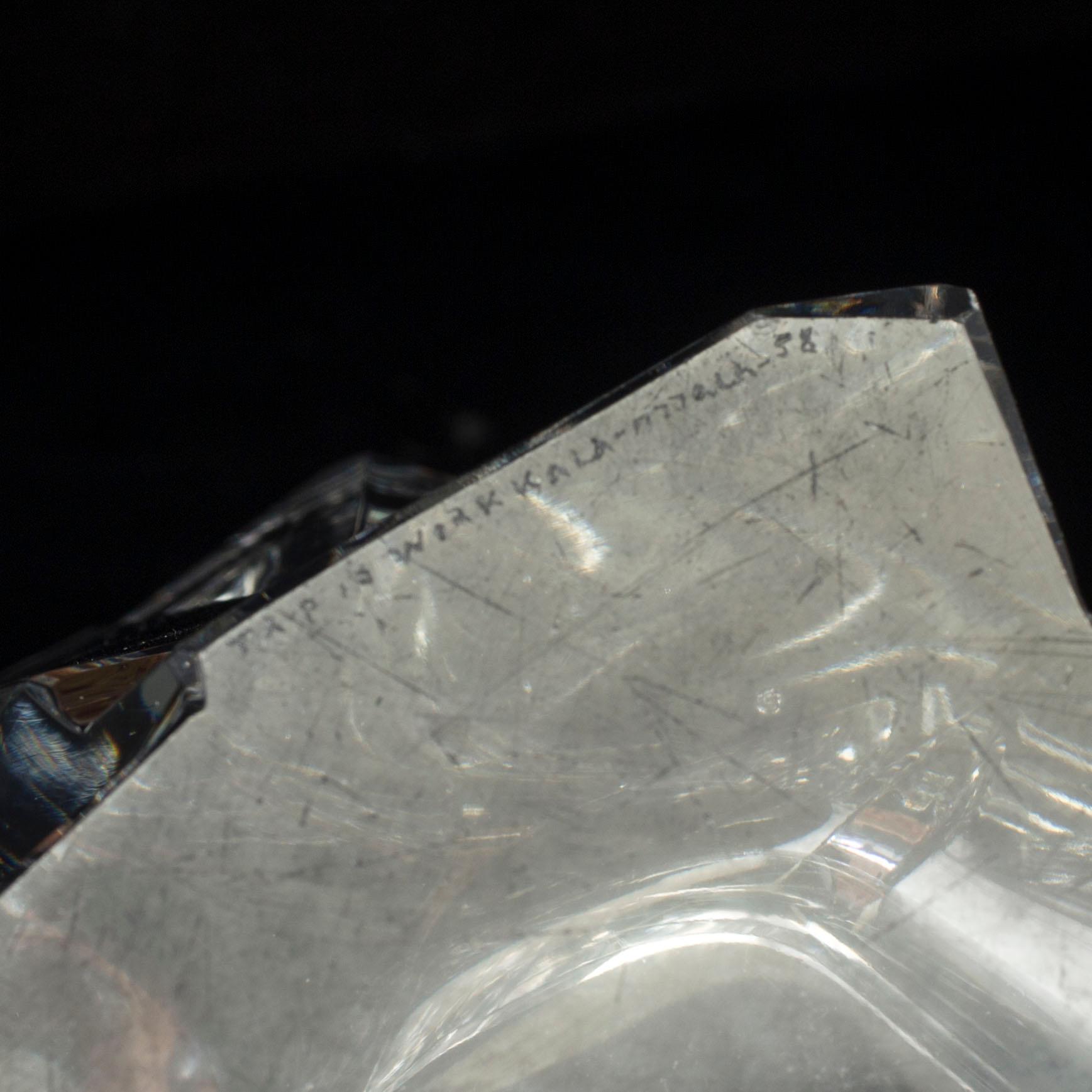 A glass bowl by Tapio Wirkkala for Iitala, 1958.