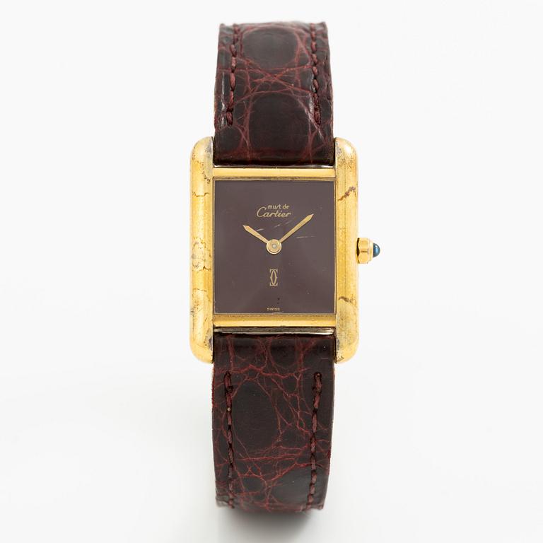 must de CARTIER, Tank, wrustwatch, 20,5 x 20 (28) mm.