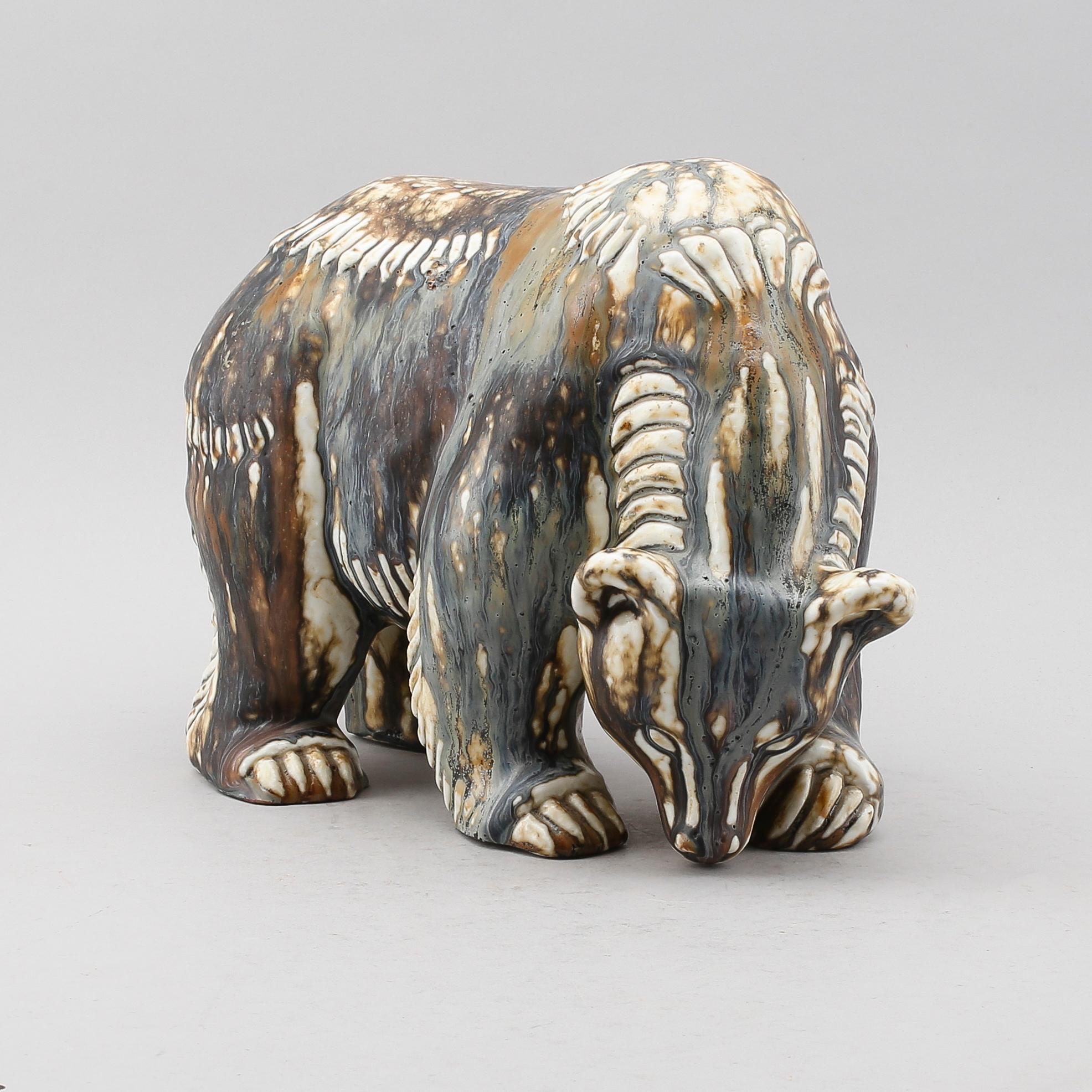 FIGUR, stengods, Gunnar Nylund, Rörstrand, monogramsignerad.