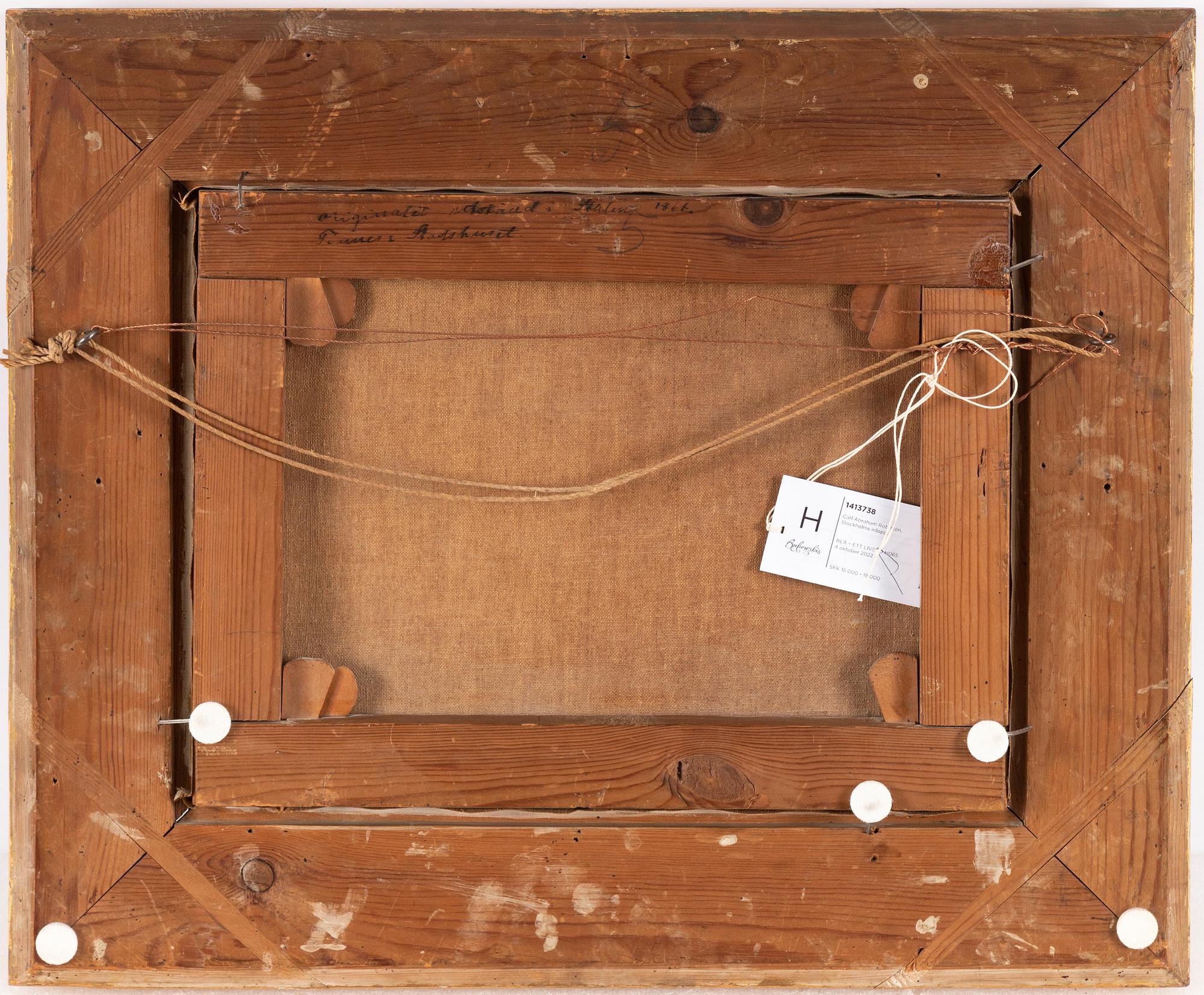 Carl Abraham Rothstén, The inlet of Stockholm.