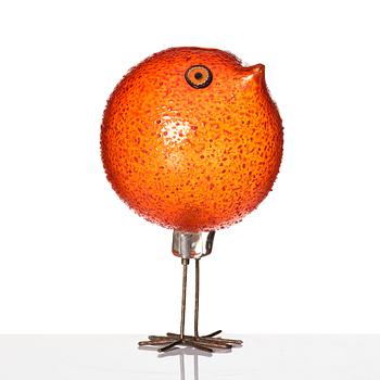 Alessandro Pianon, a 'Pulcino' glass sculpture of a bird, Vistosi, Murano, Italy 1960s.