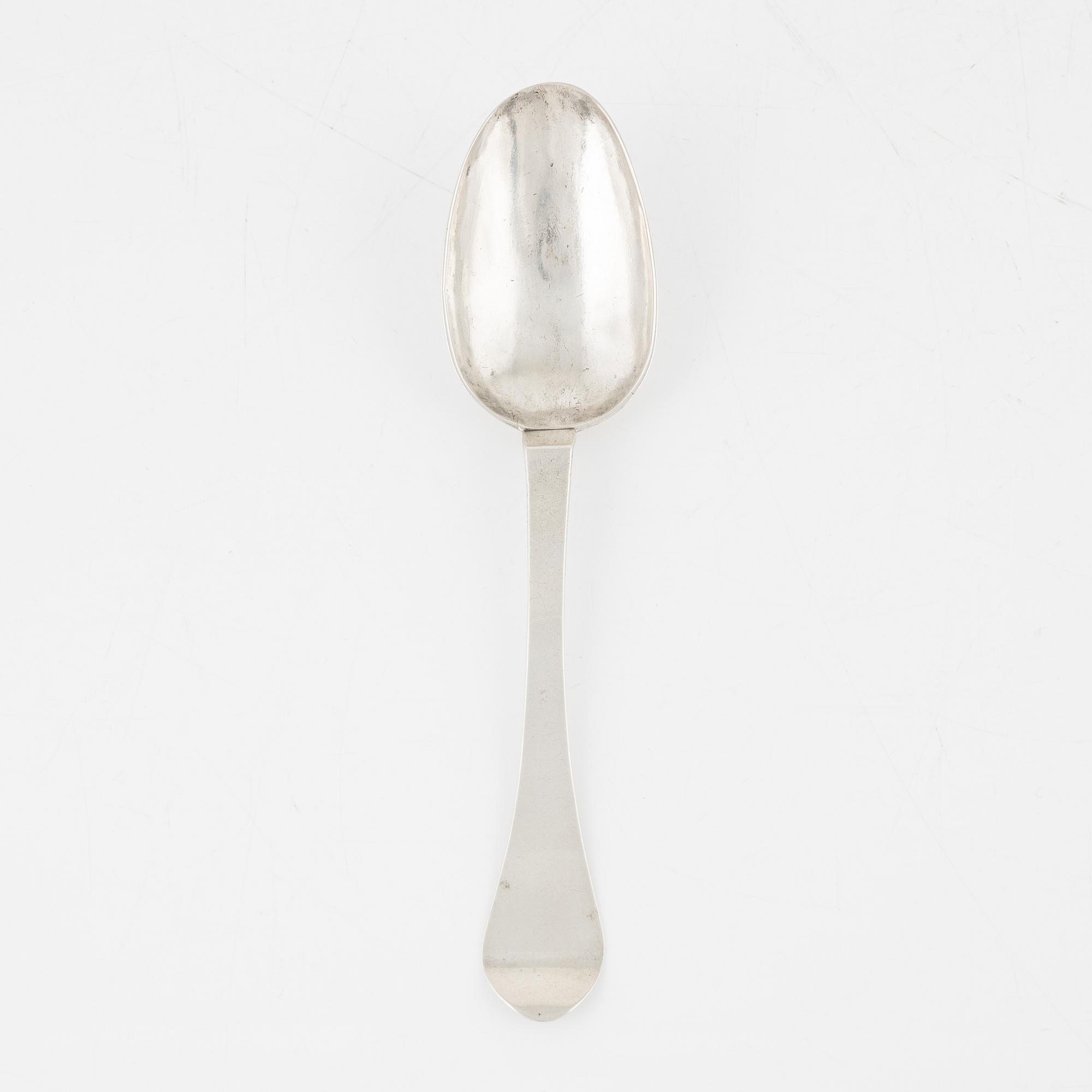 A Swedish Silver Rat-Tail Spoon, mark of Thomas Beckman the Younger, Örebro, active 1727-1759 (1772).