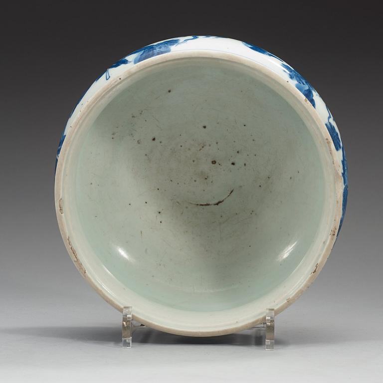 A blue and white Transitional censer, 17th Century.