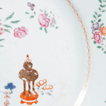 TALLRIKAR, 4 st, porslin, Kina, 1700-tal.