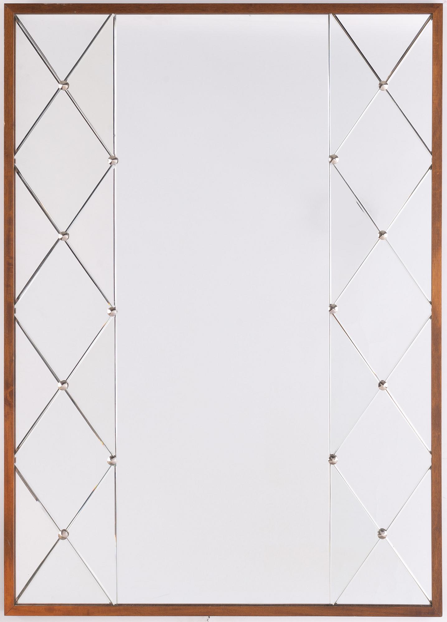 A mid 20th century mirror, AB Glas & Trä, Hovmantorp.
