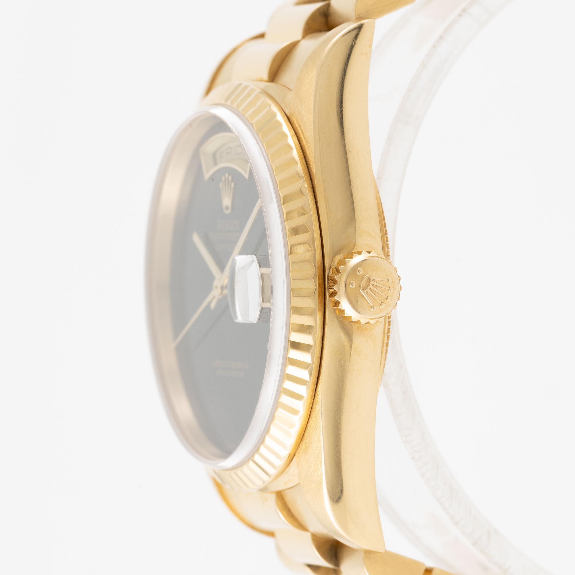 Rolex, Day-Date, "Swiss Only Onyx Dial", ca 1995.