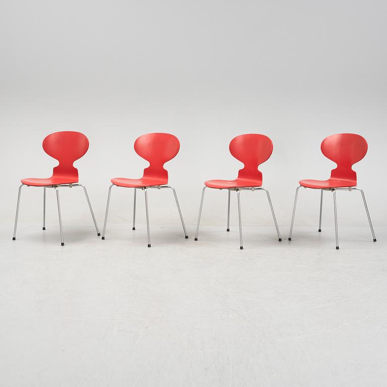 Arne Jacobsen, a set of four 'Myran' chairs, Fritz Hansen, Denmark, 1986.