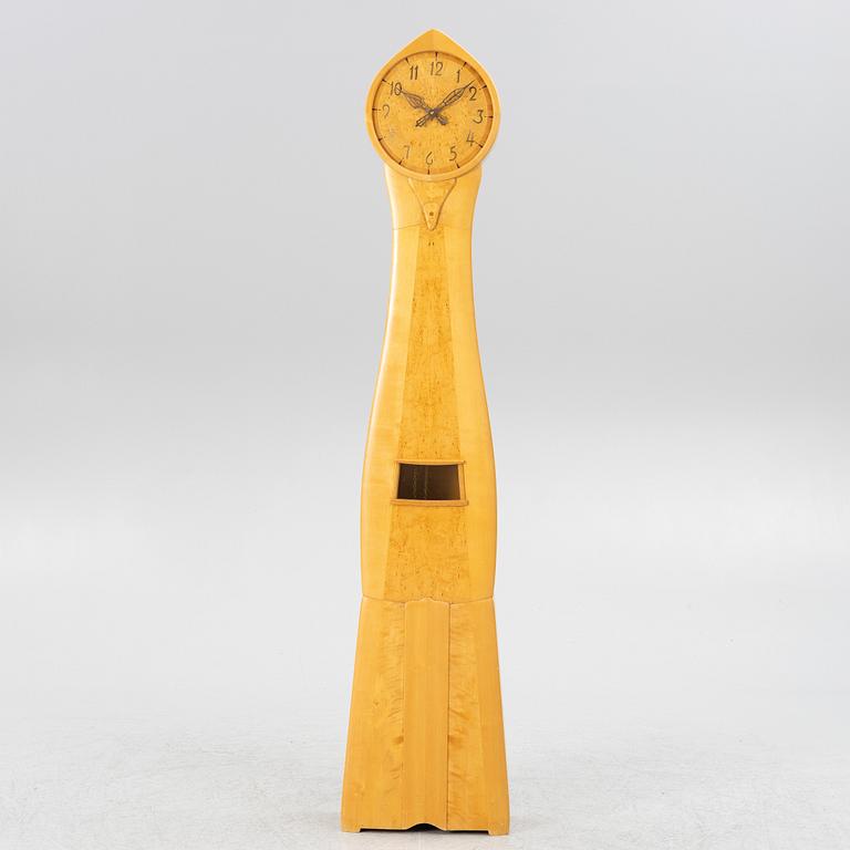 Carl Malmsten, long case clock, 'Tidlösa', late 20th century.