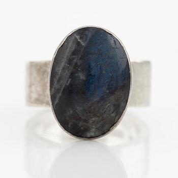 Sigurd Persson, ring, silver with labradorite.