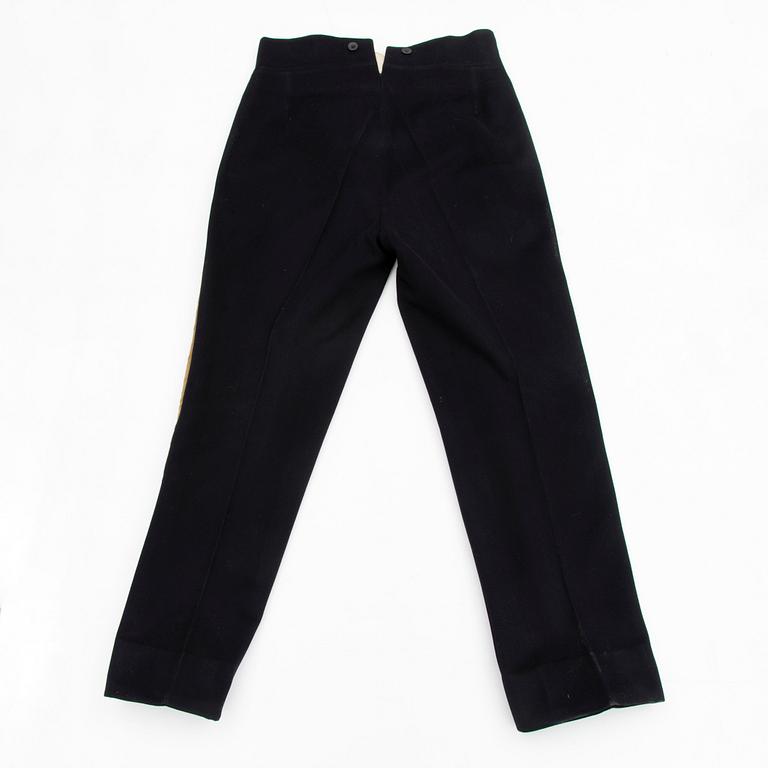 A Finnish naval officer's mess uniform and cape, second half of 20th Century.