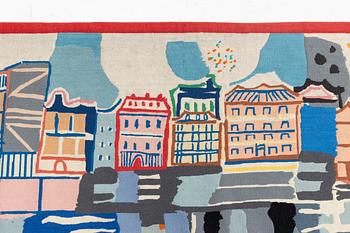 Lars Gynning, vävd tapet, gobelängteknik, ca 690 x 103 cm, signerad GYNNING Portalegre, Portugal.