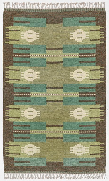 Ingegerd Silow, rug, flat weave, signed IS, approx. 305 x 190 cm.