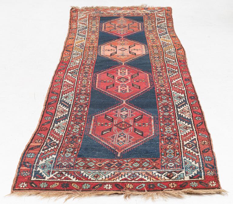 An antique Anatolian/Caucasian runner, c 337 x 99 cm.