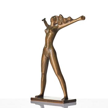 Stig Blomberg, skulptur, "Fritidsflickan", även kallad "Våren", brons, Ystad-Metall.