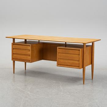 An oak writing desk, Lelångs Möbelfabrik, 1950's/60's.