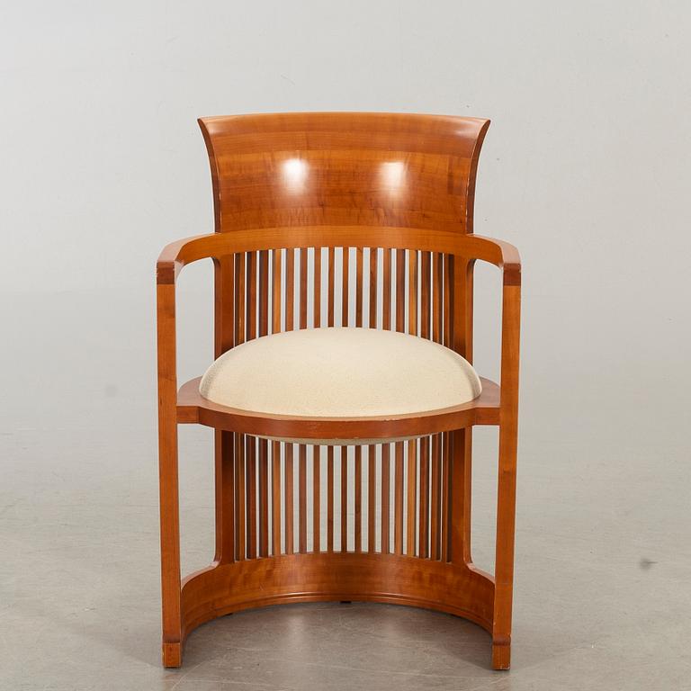 FRANK LLOYD WRIGHT, ARMCHAIR, modellnr 606 "Barrel Chair", Cassina 1980-tal.