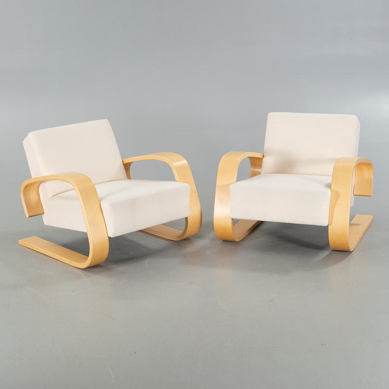 A pair of model 400 "Tank" chair designed by Alvar Aalto, Artek, 2004.