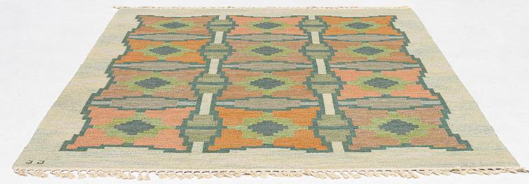 Judith Johansson, a carpet, 'Pors' flat weave, c. 265 x 192 cm, signed JJ.