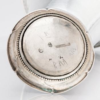 A Swedish 18th century silver beaker, marks of Johan Martin Loëll, Falun 1794.