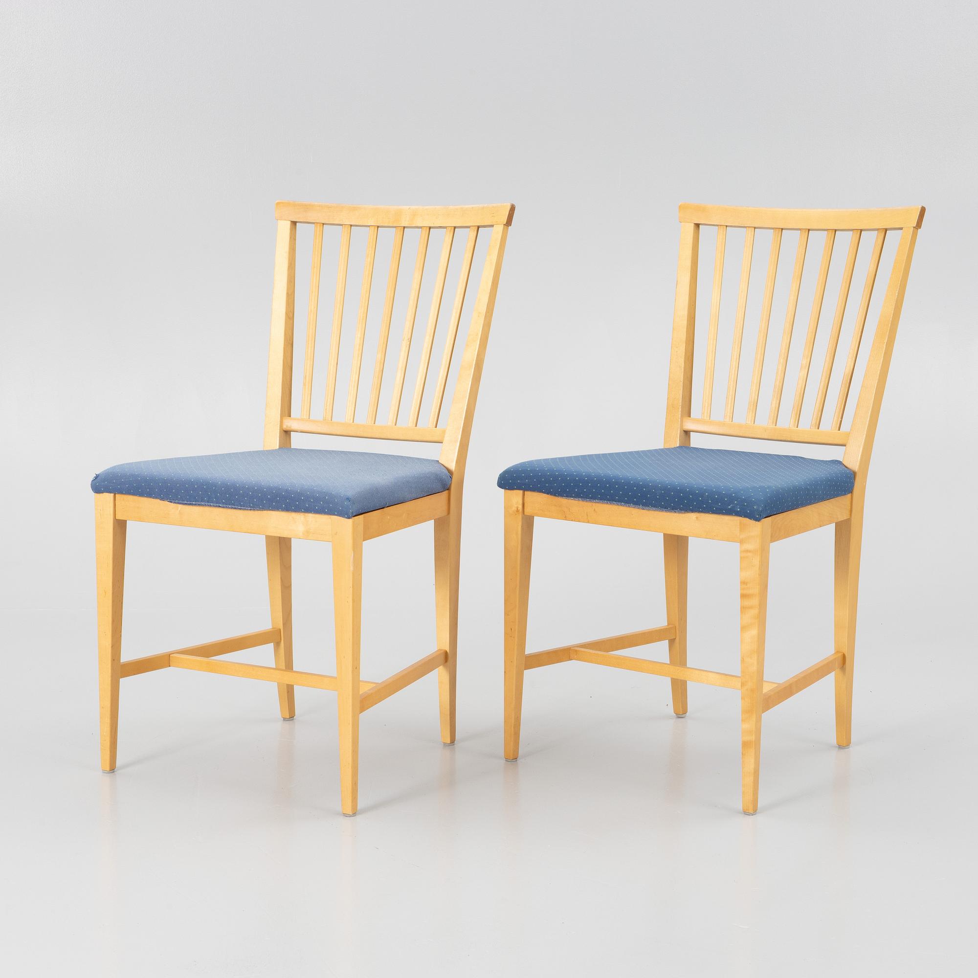 Carl Malmsten, matbord med 4 stol."Vardags", Stolab, 1999.