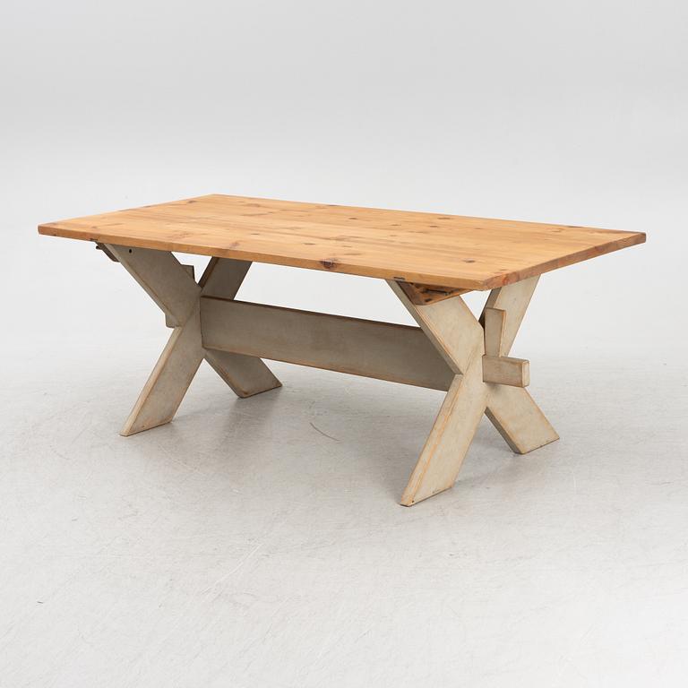 A pine table, 19th Century.