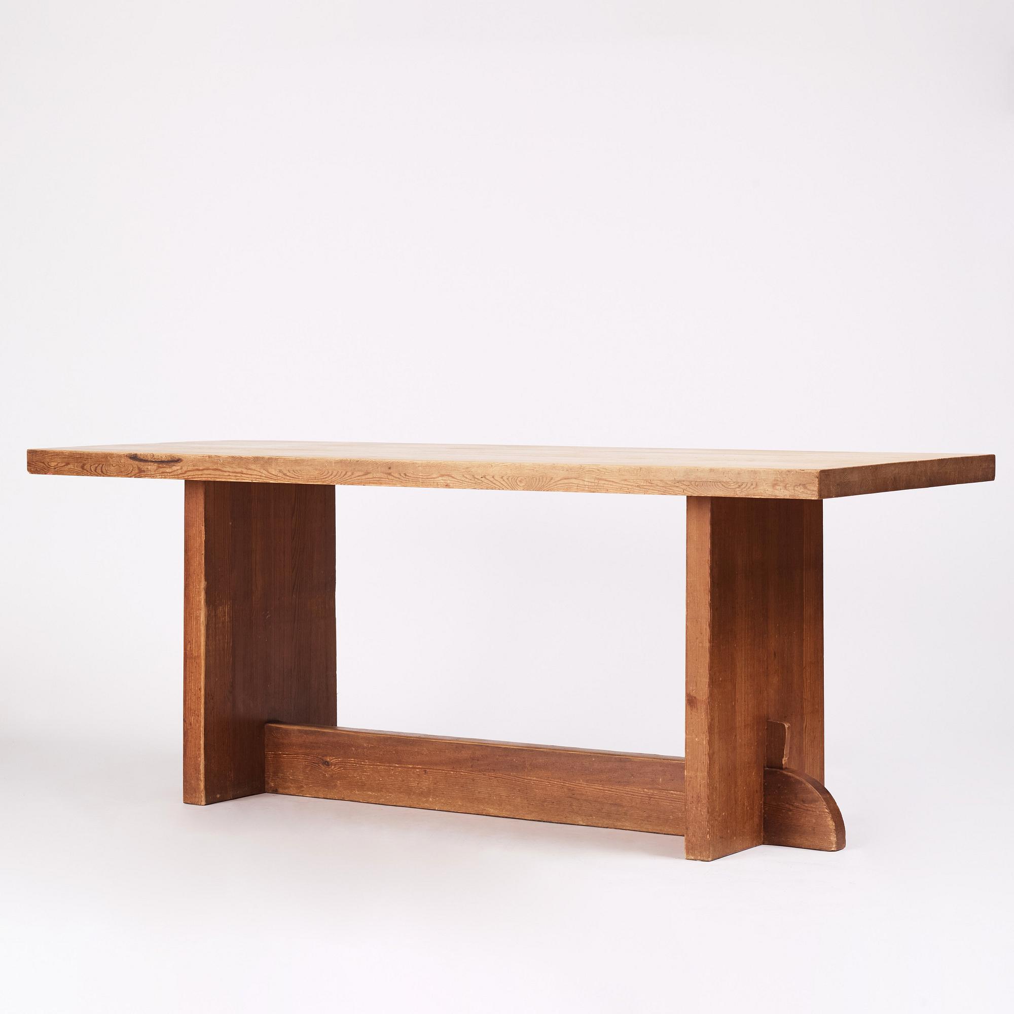 Axel Einar Hjorth, a stained pine "Lovö" table, Nordiska Kompaniet, Sweden 1930s.