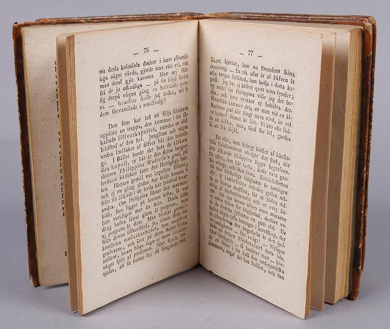 BOKVERK, vol I-III, "Resa från Lifland till Rom och Neapel" av August von Kotzebue, Stockholm 1805-06.