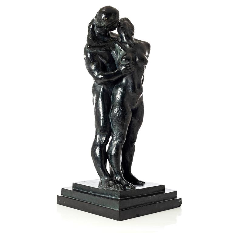 Gudmar Olovson, sculpture. Signed. Numbered. Foundry mark. Bronze, total height 71 cm, length 33 cm.