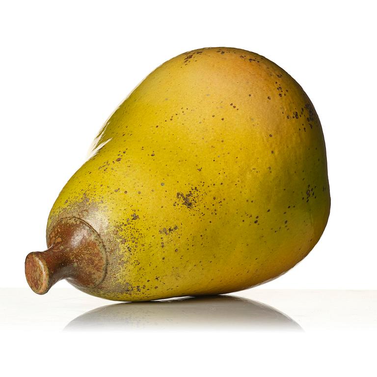 Hans Hedberg, a faience sculpture of a pear, Biot, France.