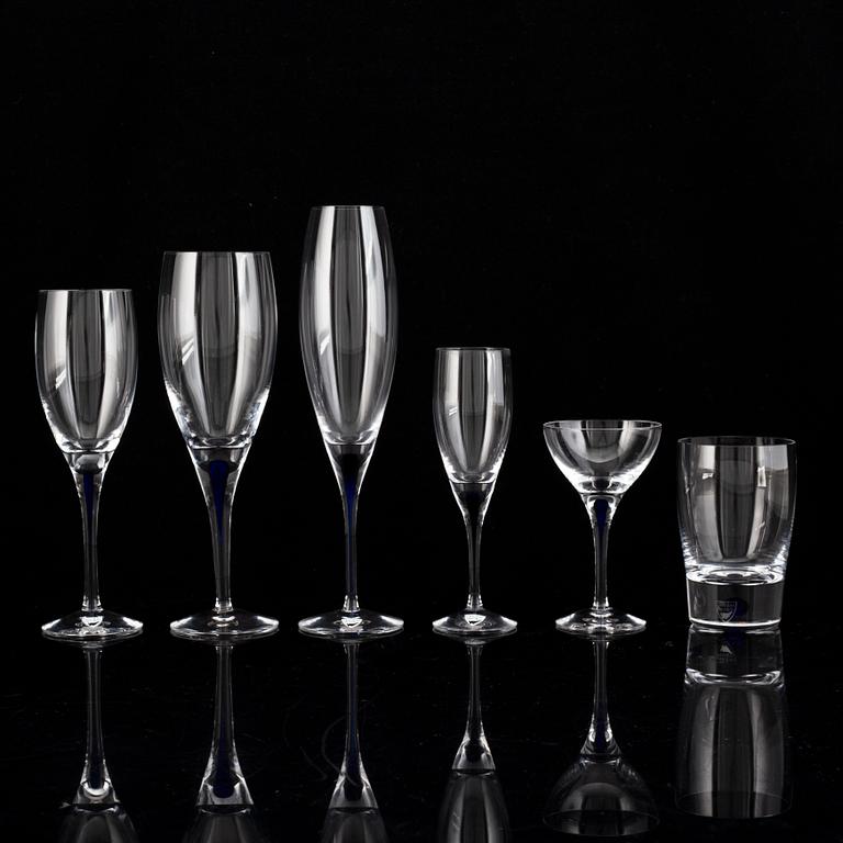 ERIKA LAGERBIELKE, glasservis, 54 delar, "Intermezzo", Orrefors.