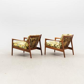 Folke Ohlsson, a pair of "USA 75" easy chairs for DUX, 1960's.