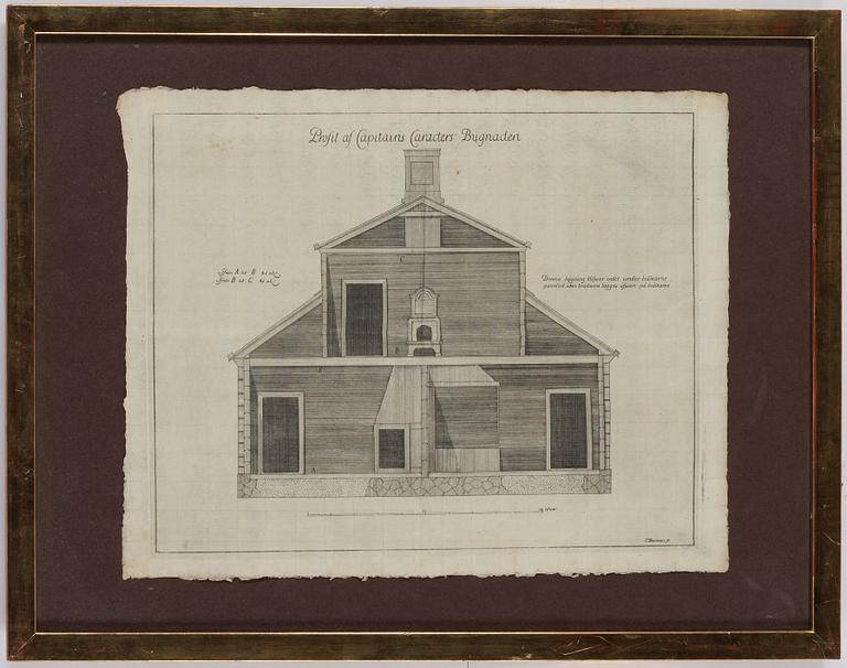 Georg Biurman, engravings, 2, signed in plate.