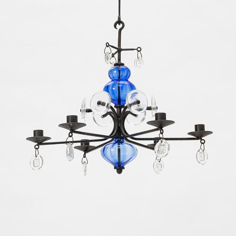 Erik Höglund, ceiling chandelier, Boda Smide, second half of the 20th century.