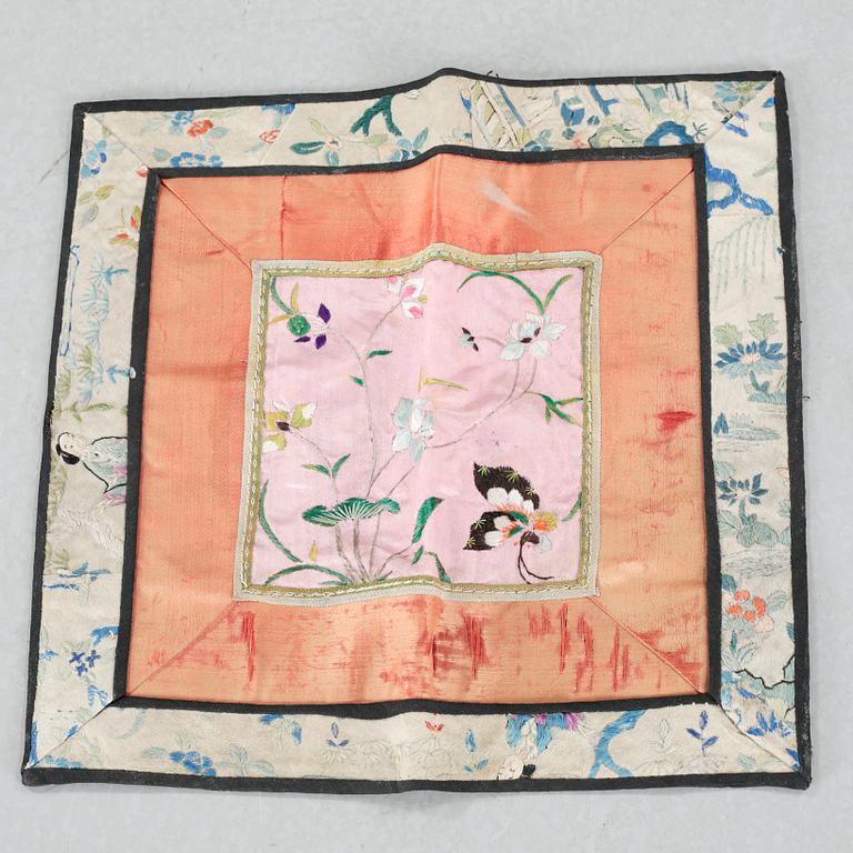 11 embroideries from China, 20th century.