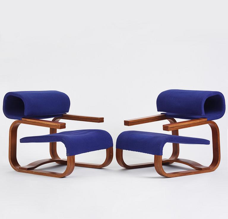 Jan Bocan, a pair of easy chairs, Thonet, provenance the Czechoslovakian embassy in Stockholm 1972.