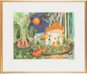 Tove Jansson, affisch, "Den hemliga ön".