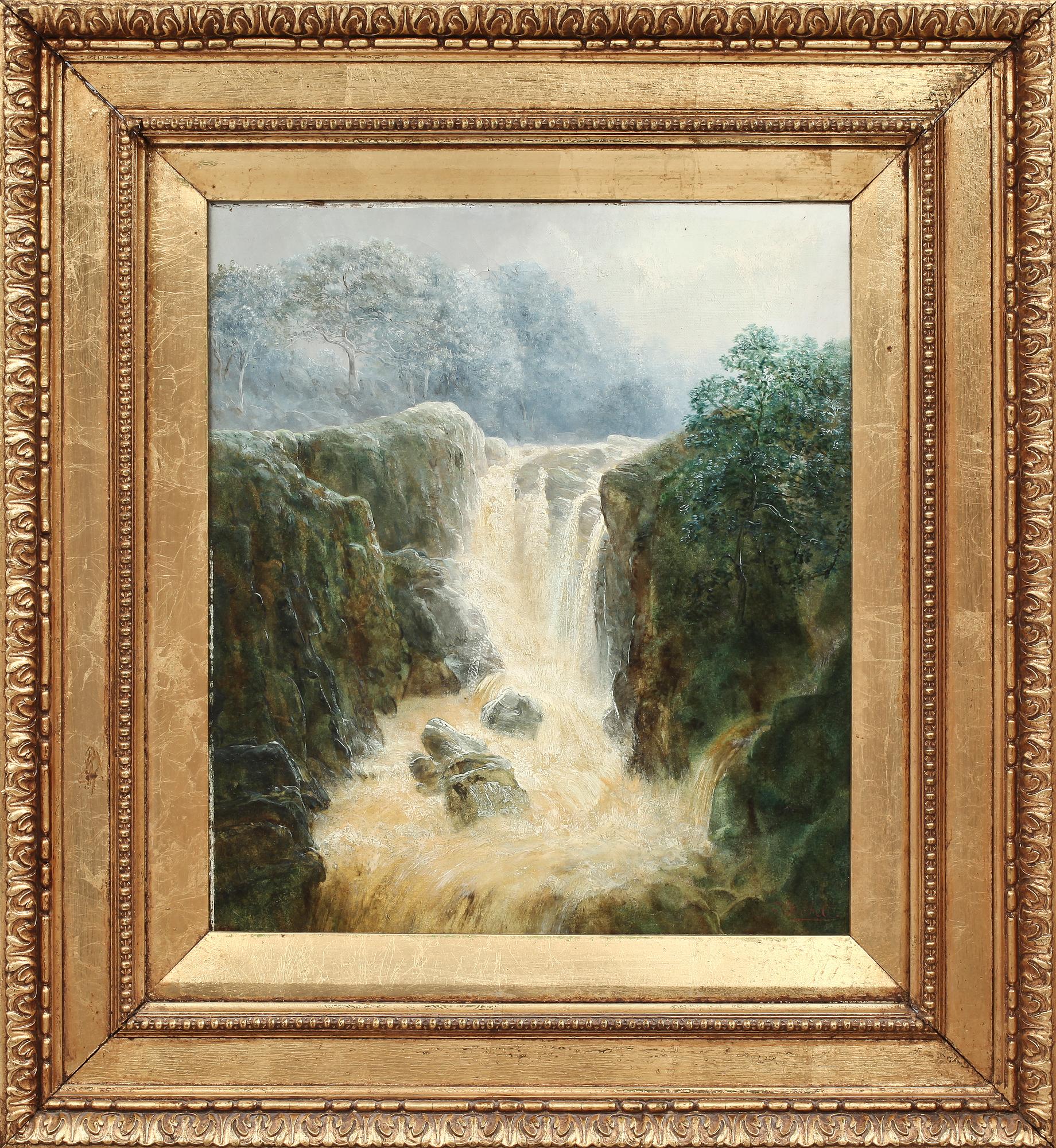 OKÄND KONSTNÄR, olja på duk, sign J Finchelt, 1800-talets andra hälft.