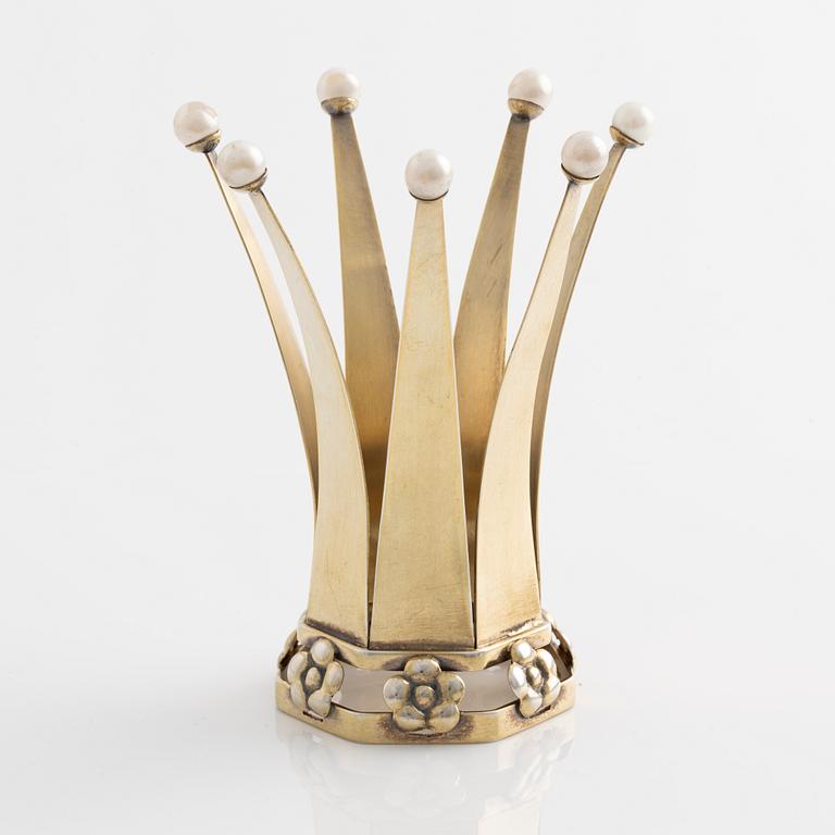 Karl-Erik Palmberg, a silver gilt bridal crown, , Falköping 1947.