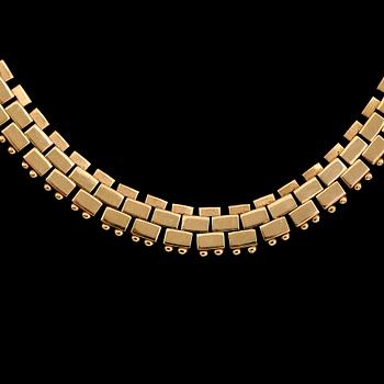 COLLIER, 18K guld. Vikt ca 24 g.
