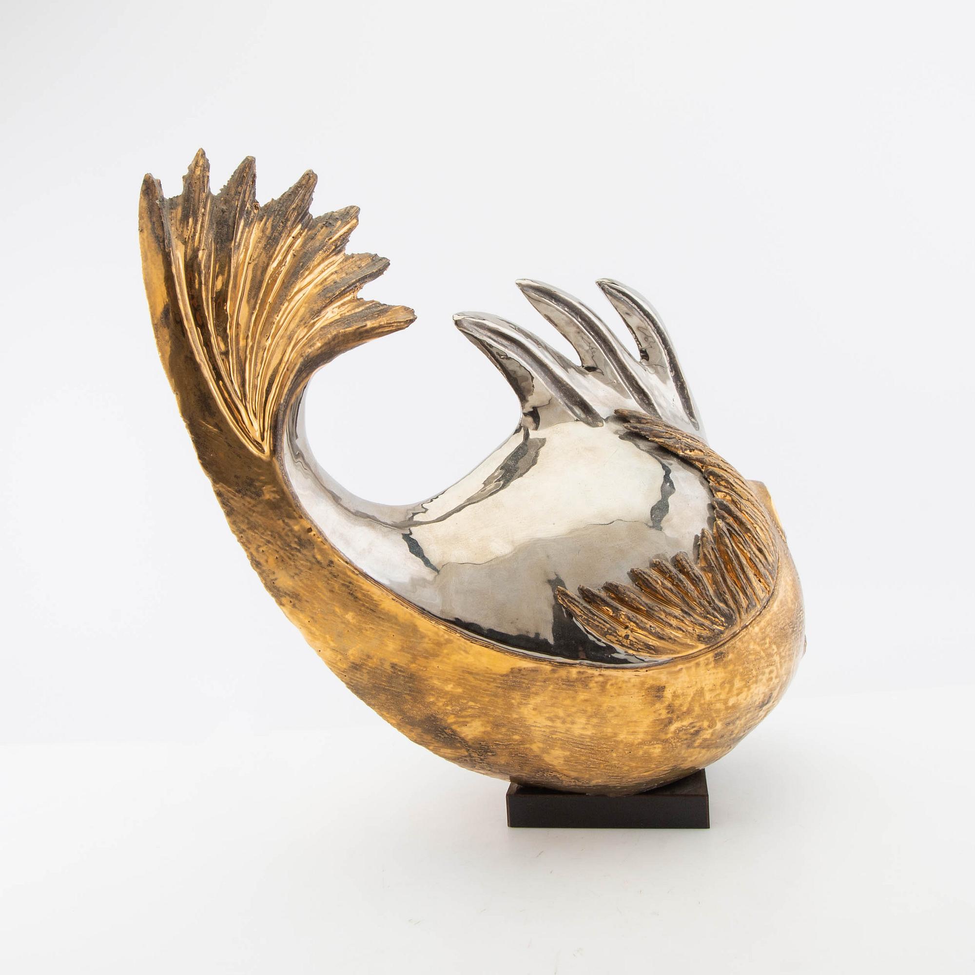 Decorative sculpture Fish Italy late 20th century.