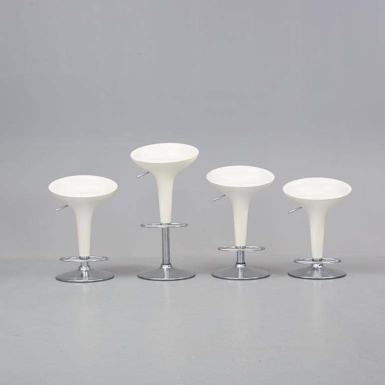 Four 'Bombo' bar stools by Stefano Giovannoni for Magis, 2000's.