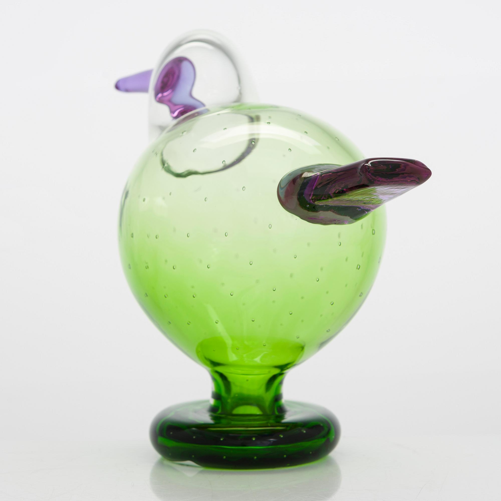 Oiva Toikka, glasfågel, signerad Oiva Toikka IITTALA SCOPE 192.
