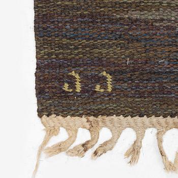 Judith Johansson, a flat weave 'Hittarp', c. 336 x 250 cm, signed JJ.