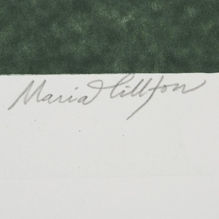 MARIA HILLFON, färglitografier, 5 st, signerade och numrerade.